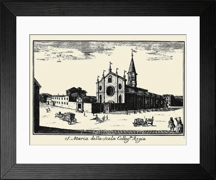 Framed Print : Santa Maria della Scala, Milan, c1745. Creator: Dal Re, Marcantonio (1697-1766) Framed Print : Santa Maria della Scala, Milan, c1745. Creator: Dal Re, Marcantonio (1697-1766)