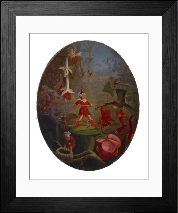 Framed Print : Fairy Marauders, about 1870. Creator: James Farrington Gookins Framed Print : Fairy Marauders, about 1870. Creator: James Farrington Gookins