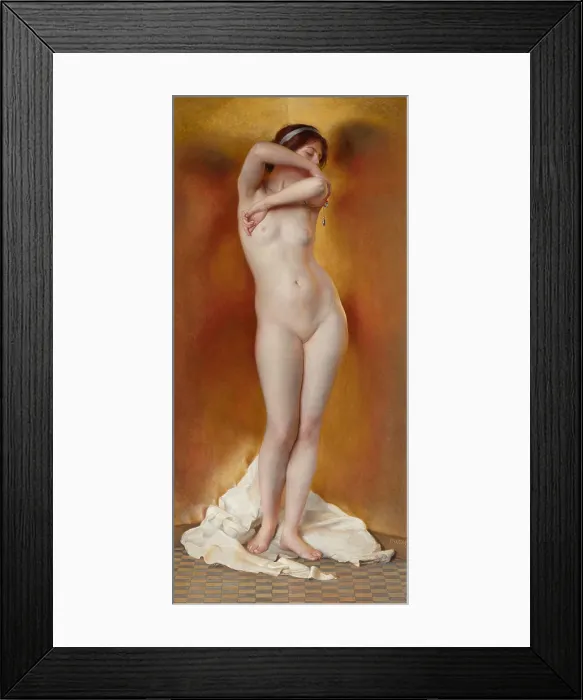 Framed Print : Glow of Gold, Gleam of Pearl, 1906. Creator: William McGregor Paxton Framed Print : Glow of Gold, Gleam of Pearl, 1906. Creator: William McGregor Paxton