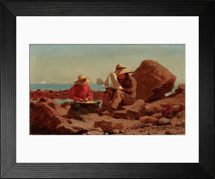Framed Print : The Boat Builders, 1873. Creator: Winslow Homer Framed Print : The Boat Builders, 1873. Creator: Winslow Homer
