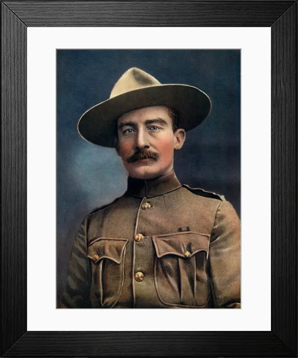 Framed Print : Portrait of Colonel Robert SS Baden-Powell, 1900. Creator: Elliott & Fry Framed Print : Portrait of Colonel Robert SS Baden-Powell, 1900. Creator: Elliott & Fry