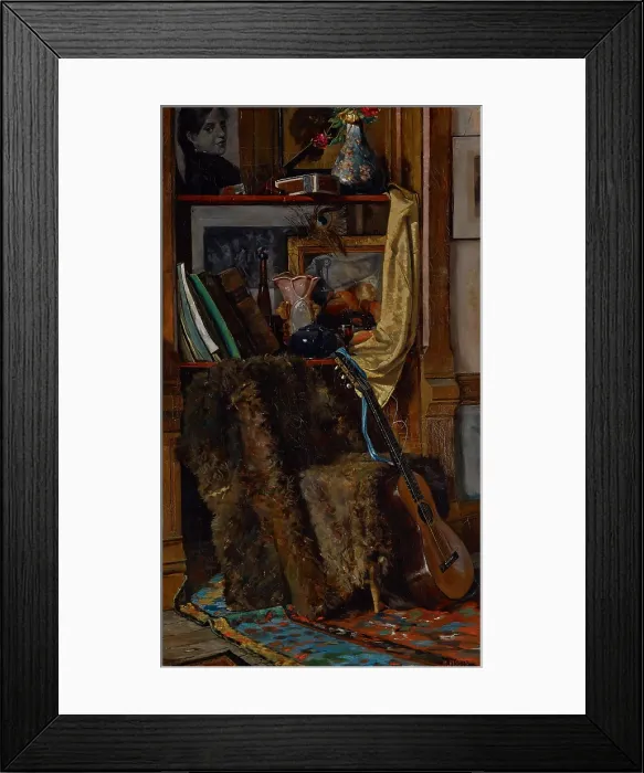 Framed Print : The Bachelor Boudoir (Corner of the Studio), about 1883. Creator: Charles Joseph Fiscus