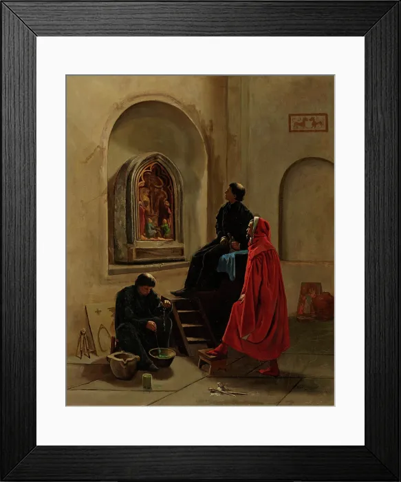 Framed Print : The Artist Paints the Church, 1870. Creator: Edwin Howland Blashfield Framed Print : The Artist Paints the Church, 1870. Creator: Edwin Howland Blashfield