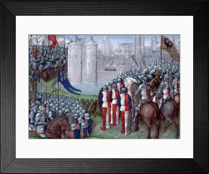Framed Print : Crusaders besieging Damascus, late 15th century. Creator: Unknown Framed Print : Crusaders besieging Damascus, late 15th century. Creator: Unknown
