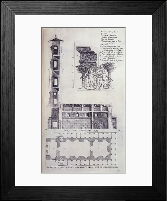 Framed Print : Plan of the Temple of Solomon, c1569. Creator: Unknown Framed Print : Plan of the Temple of Solomon, c1569. Creator: Unknown