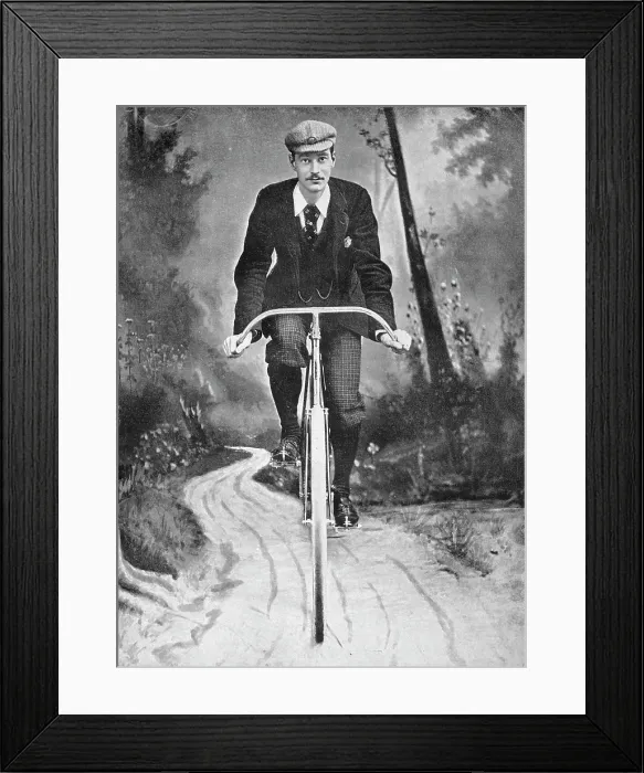 Framed Print : Portrait of the cyclist FW Shorland, 1896. Creator: London Stereoscopic & Photographic Co Framed Print : Portrait of the cyclist FW Shorland, 1896. Creator: London Stereoscopic & Photographic Co