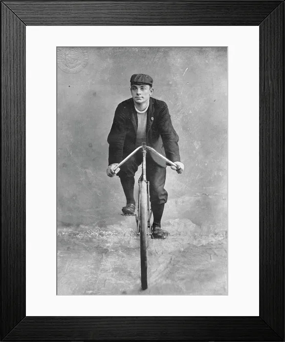 Framed Print : Portrait of the cyclist CC Fontaine, 1896. Creator: RW Thomas Framed Print : Portrait of the cyclist CC Fontaine, 1896. Creator: RW Thomas