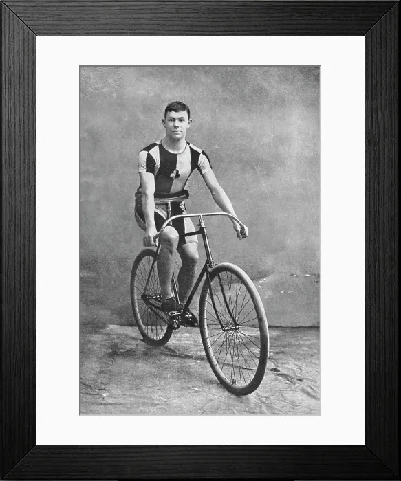 Framed Print : Portrait of the cyclist AW Harris, 1896. Creator: Unknown Framed Print : Portrait of the cyclist AW Harris, 1896. Creator: Unknown