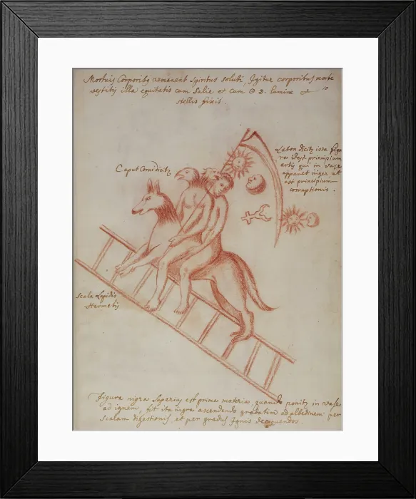 Framed Print : Emblematical drawing, 17th century. Creator: Unknown Framed Print : Emblematical drawing, 17th century. Creator: Unknown