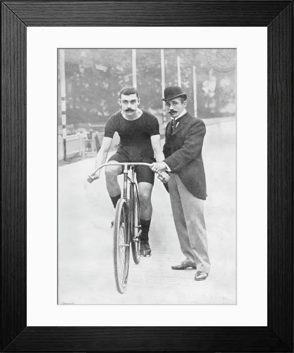 Framed Print : Portrait of the cyclist JW Stocks, 1896. Creator: RW Thomas Framed Print : Portrait of the cyclist JW Stocks, 1896. Creator: RW Thomas