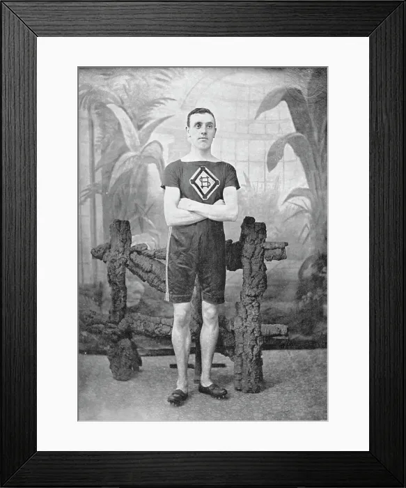 Framed Print : Portrait of the athlete George Crossland, 1896. Creator: GC Melville Framed Print : Portrait of the athlete George Crossland, 1896. Creator: GC Melville