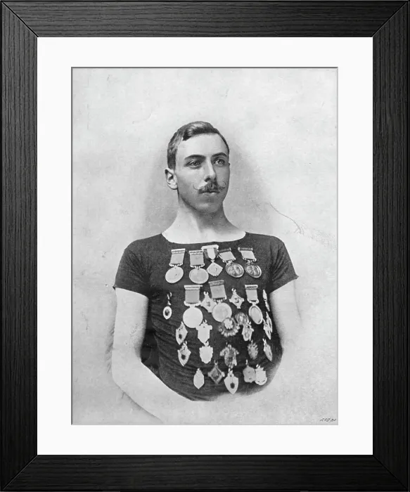 Framed Print : Portrait of the athlete Fred E Bacon, 1896. Creator: GC Melville Framed Print : Portrait of the athlete Fred E Bacon, 1896. Creator: GC Melville