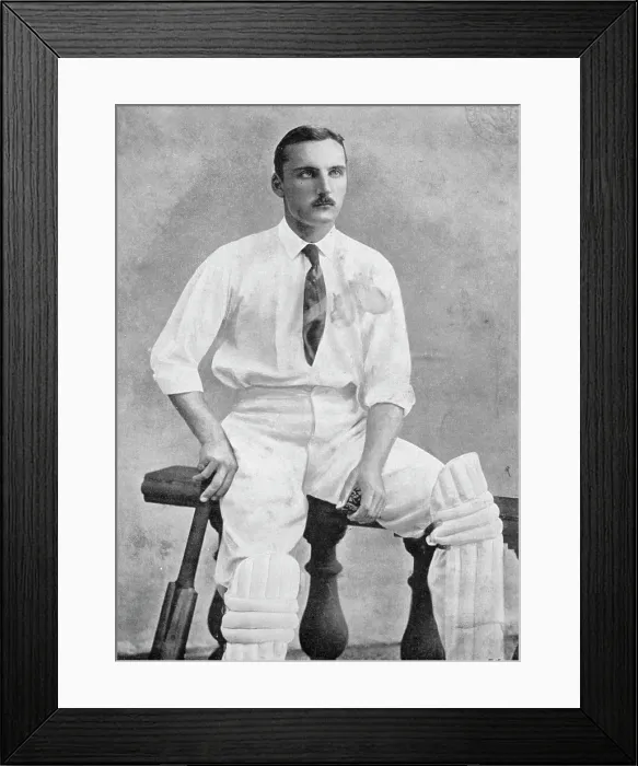 Framed Print : Portrait of a cricketer, 1896. Creator: Lee & Co Framed Print : Portrait of a cricketer, 1896. Creator: Lee & Co
