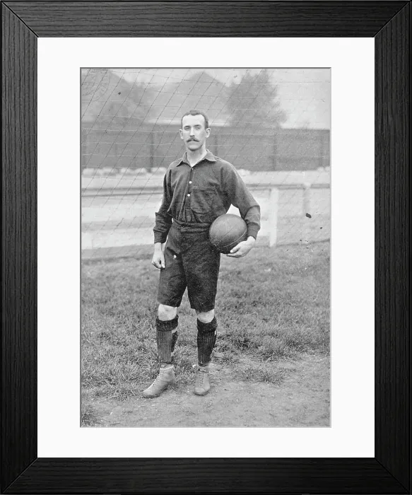 Framed Print : Portrait of the Woolwich Arsenal footballer R Buchanan, 1896. Creator: Symmons & Thiele Framed Print : Portrait of the Woolwich Arsenal footballer R Buchanan, 1896. Creator: Symmons & Thiele