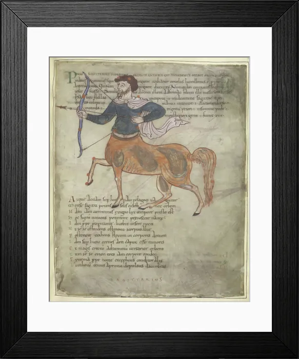 Framed Print : Sagittarius, second quarter of 11th century. Creator: Unknown Framed Print : Sagittarius, second quarter of 11th century. Creator: Unknown