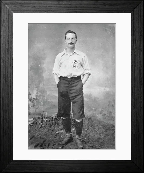 Framed Print : Portrait of the West Bromwich footballer, WJ Bassett, 1896. Creator: John Arthur Draycott Framed Print : Portrait of the West Bromwich footballer, WJ Bassett, 1896. Creator: John Arthur Draycott