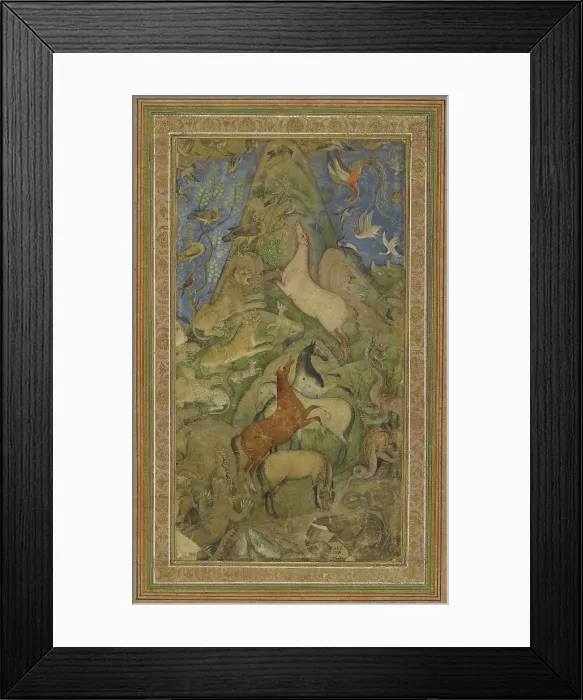 Framed Print : An assembly of animals and birds, c1610. Creator: Anon Framed Print : An assembly of animals and birds, c1610. Creator: Anon