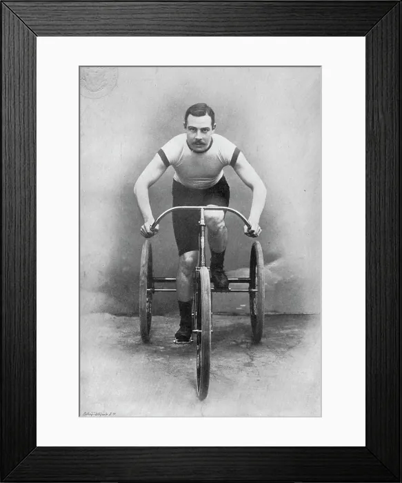 Framed Print : Portrait of the cyclist Lewis Stroud, 1896. Creator: RW Thomas Framed Print : Portrait of the cyclist Lewis Stroud, 1896. Creator: RW Thomas