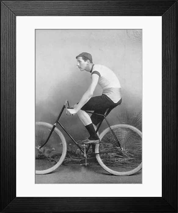 Framed Print : Portrait of the cyclist FJ Osmond, 1896. Creator: Henry Joseph Whitlock Framed Print : Portrait of the cyclist FJ Osmond, 1896. Creator: Henry Joseph Whitlock