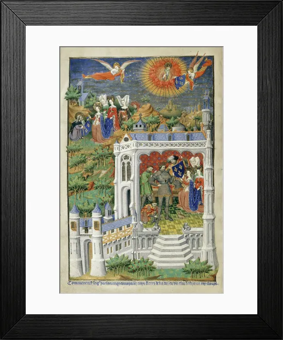 Framed Print : Legend of the Fleurs de Lys, 1414-23. Creator: Master of the Munich Golden Legend Framed Print : Legend of the Fleurs de Lys, 1414-23. Creator: Master of the Munich Golden Legend