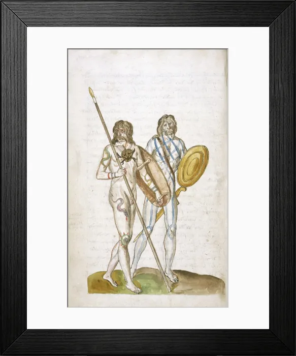 Framed Print : Drawing of Ancient Britons, 1573-1575. Creator: Lucas de Heere Framed Print : Drawing of Ancient Britons, 1573-1575. Creator: Lucas de Heere