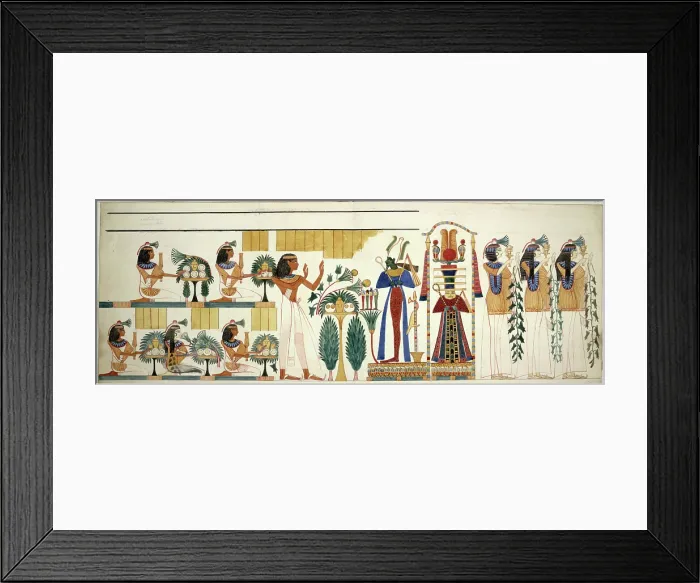 Framed Print : Egyptian tomb wall, between 1826 and 1838. Creator: Unknown Framed Print : Egyptian tomb wall, between 1826 and 1838. Creator: Unknown