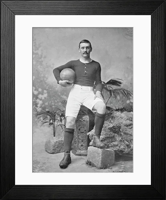 Framed Print : Portrait of the rugby player D McInroy, 1896. Creator: Symmons & Thiele Framed Print : Portrait of the rugby player D McInroy, 1896. Creator: Symmons & Thiele
