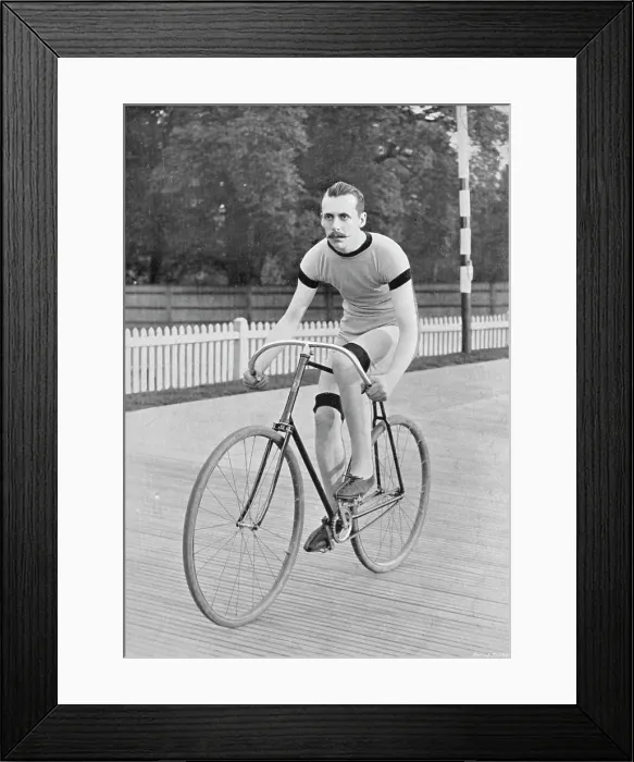 Framed Print : Portrait of cyclist GE Osmond, 1896. Creator: RW Thomas Framed Print : Portrait of cyclist GE Osmond, 1896. Creator: RW Thomas