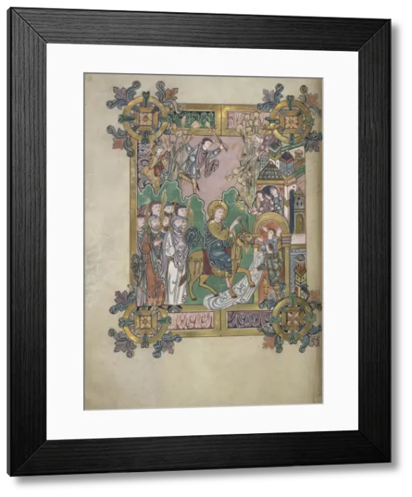 Framed Print : The Entry into Jerusalem, 971-984. Creator: Unknown Framed Print : The Entry into Jerusalem, 971-984. Creator: Unknown