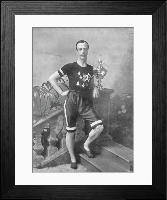 Framed Print : Portrait of the athlete WJ Fowler, 1896. Creator: Symmons & Thiele Framed Print : Portrait of the athlete WJ Fowler, 1896. Creator: Symmons & Thiele