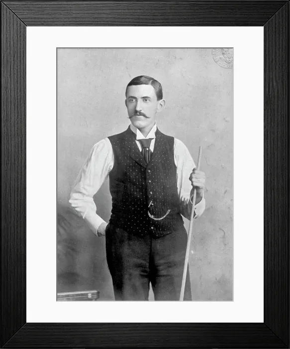 Framed Print : Portrait of the billiards player E Diggle, 1896. Creator: Symmons & Thiele Framed Print : Portrait of the billiards player E Diggle, 1896. Creator: Symmons & Thiele
