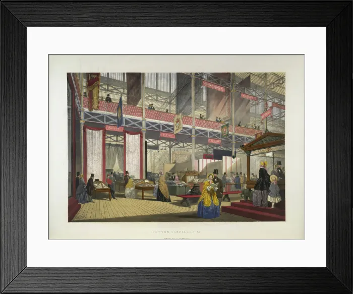 Framed Print : Cotton, carriages, 1854. Creator: Joseph Nash Framed Print : Cotton, carriages, 1854. Creator: Joseph Nash
