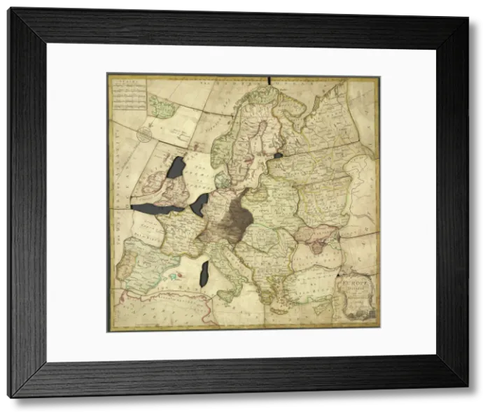 Framed Print : Spilsbury jigsaw, 1766. Creator: John Spilsbury Framed Print : Spilsbury jigsaw, 1766. Creator: John Spilsbury