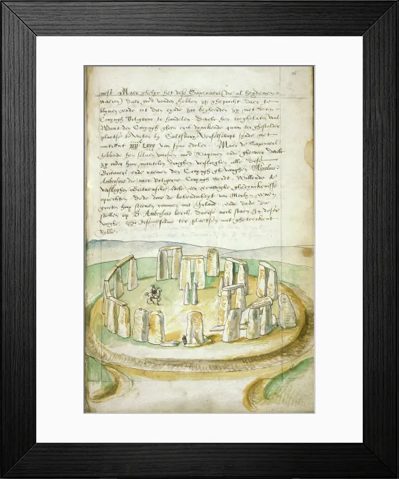 Framed Print : Drawing of Stonehenge, co. Wilts, 1573-75. Creator: Lucas de Heere Framed Print : Drawing of Stonehenge, co. Wilts, 1573-75. Creator: Lucas de Heere