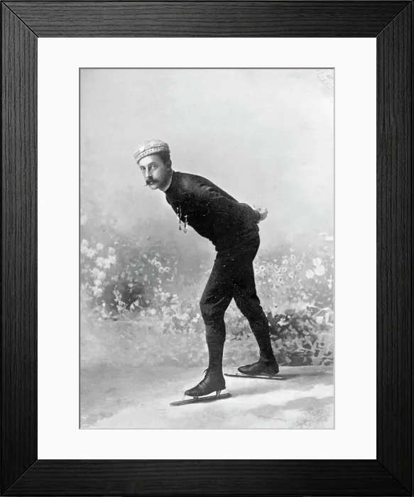 Framed Print : Portrait of the skater EM Syers, 1896. Creator: Symmons & Thiele Framed Print : Portrait of the skater EM Syers, 1896. Creator: Symmons & Thiele