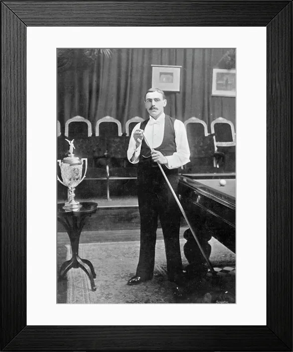 Framed Print : Portrait of the billiards player E Dawson, 1896. Creator: RW Thomas Framed Print : Portrait of the billiards player E Dawson, 1896. Creator: RW Thomas