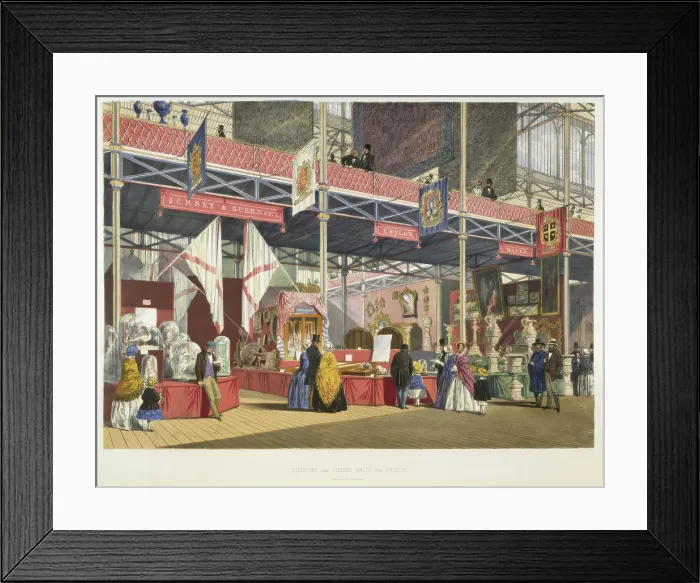 Framed Print : Guernsey, Jersey, Malta, Ceylon, 1854. Creator: Joseph Nash Framed Print : Guernsey, Jersey, Malta, Ceylon, 1854. Creator: Joseph Nash