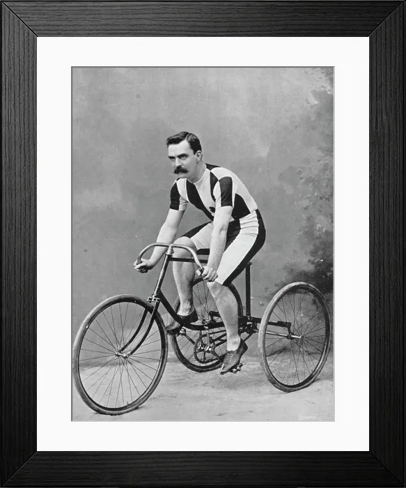 Framed Print : Portrait of the cyclist J Rowley, 1896. Creator: RW Thomas Framed Print : Portrait of the cyclist J Rowley, 1896. Creator: RW Thomas