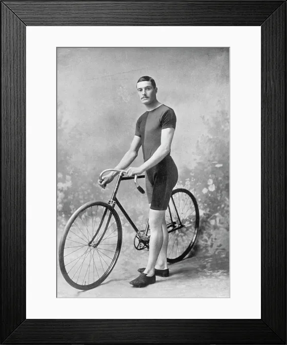 Framed Print : Portrait of the cyclist R Palmer, 1896. Creator: Symmons & Thiele Framed Print : Portrait of the cyclist R Palmer, 1896. Creator: Symmons & Thiele