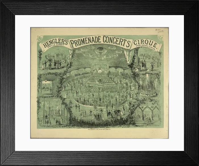 Framed Print : Henglers promenade concerts, c1880. Creator: Unknown Framed Print : Henglers promenade concerts, c1880. Creator: Unknown