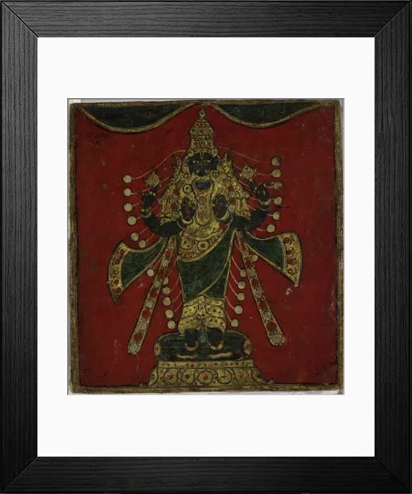 Framed Print : The Supreme Being of Hindu Cosmology, 1800. Creator: Anon Framed Print : The Supreme Being of Hindu Cosmology, 1800. Creator: Anon