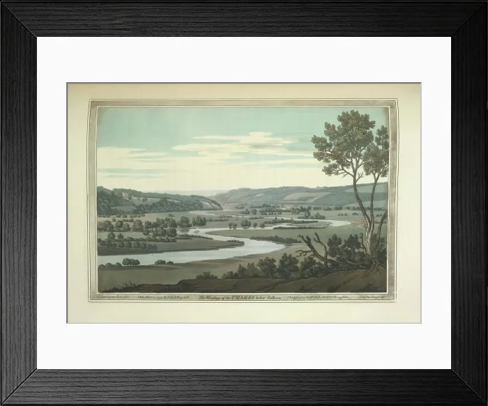 Framed Print : The River Thames, 1794, 1796. Creators: Joseph Farington, Joseph Constantine Stadler Framed Print : The River Thames, 1794, 1796. Creators: Joseph Farington, Joseph Constantine Stadler