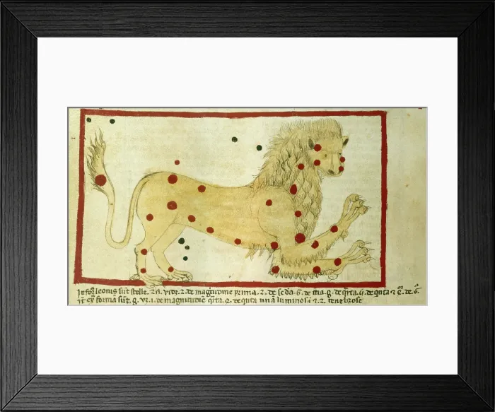 Framed Print : Drawing of Leo, the sign of the Zodiac for July, 14th century. Creator: Andolone dal Nero Framed Print : Drawing of Leo, the sign of the Zodiac for July, 14th century. Creator: Andolone dal Nero