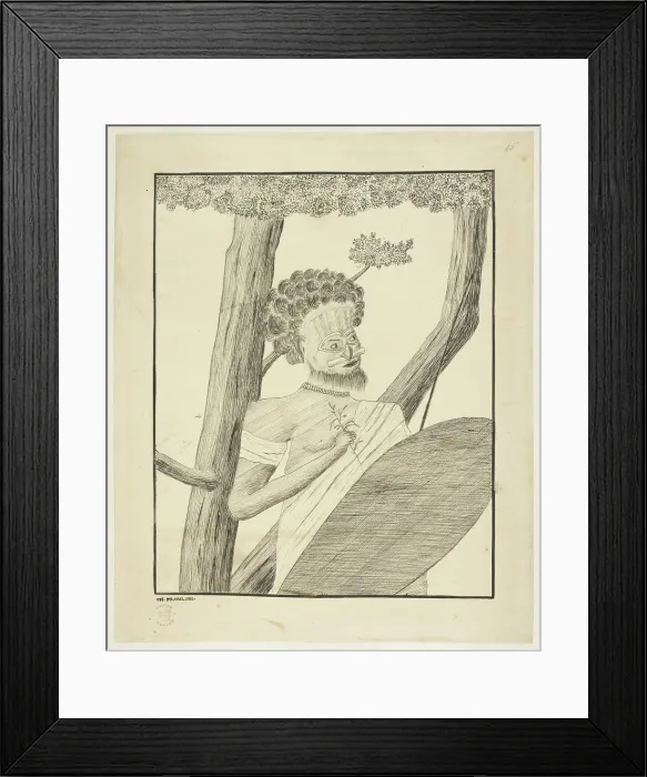 Framed Print : An Australian Aborigine, 1770-1771. Creator: Charles Praval Framed Print : An Australian Aborigine, 1770-1771. Creator: Charles Praval
