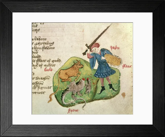 Framed Print : Jason wins the Golden Fleece, c1460. Creator: Unknown Framed Print : Jason wins the Golden Fleece, c1460. Creator: Unknown