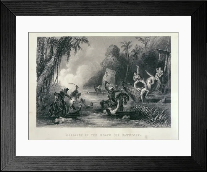 Framed Print : Massacre off Cawnpore, 1858-59. Creator: Charles Ball Framed Print : Massacre off Cawnpore, 1858-59. Creator: Charles Ball