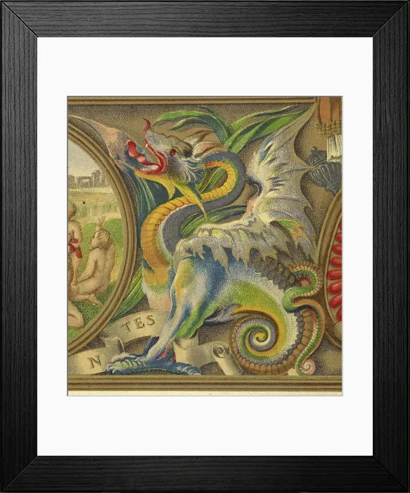 Framed Print : A dragon, 1844-1849. Creator: Owen Jones Framed Print : A dragon, 1844-1849. Creator: Owen Jones