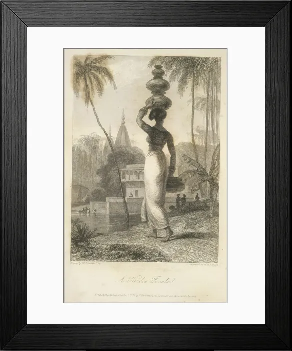 Framed Print : A Hindoo female, 1834-40. Creator: William Daniell Framed Print : A Hindoo female, 1834-40. Creator: William Daniell
