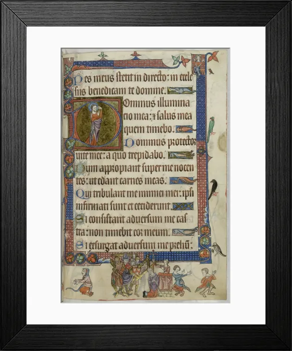 Framed Print : Psalm 24; Thomas Becket, c1325-1335. Creator: Unknown Framed Print : Psalm 24; Thomas Becket, c1325-1335. Creator: Unknown