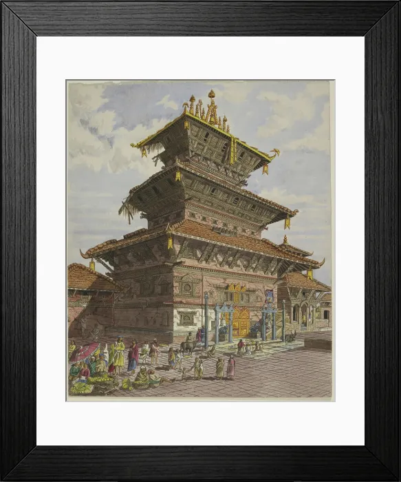 Framed Print : Bhairava Temple, Bhatgaon, 1852. Creator: Unknown Framed Print : Bhairava Temple, Bhatgaon, 1852. Creator: Unknown